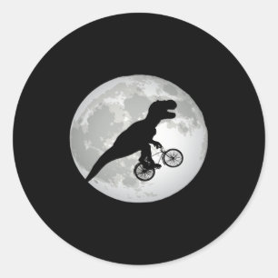 FLYING T-REX CLASSIC ROUND STICKER