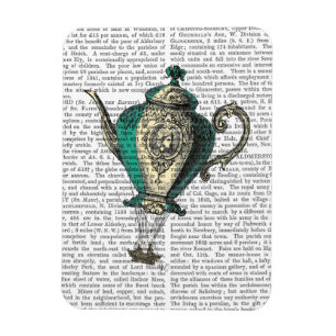 Flying Teapot 1 Green and Yellow Magnet