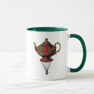 Flying Teapot 2 Red and Green Mug