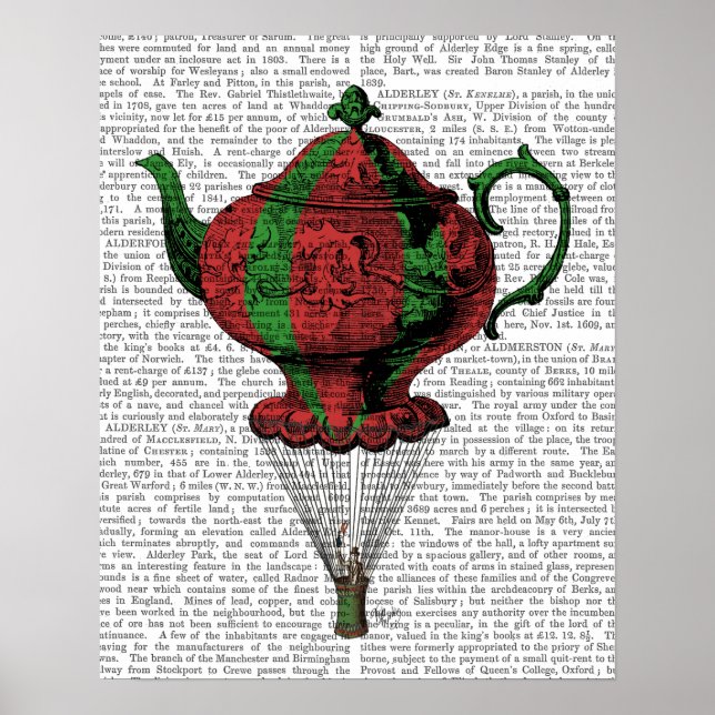 Flying Teapot 2 Red and Green Poster (Front)