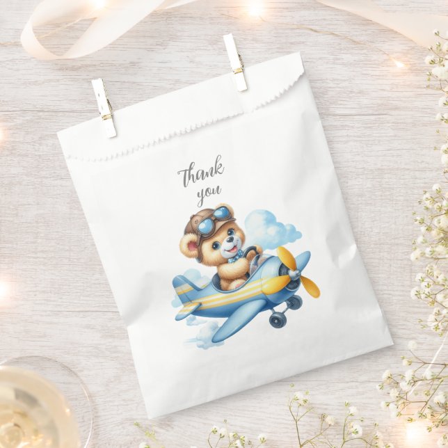 Flying Teddy Bear  Favour Bag (Clipped)