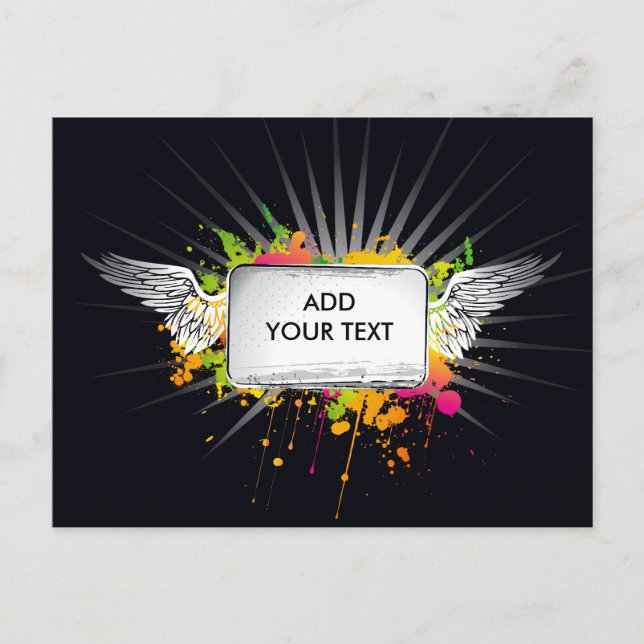 Flying Text Postcard (Front)