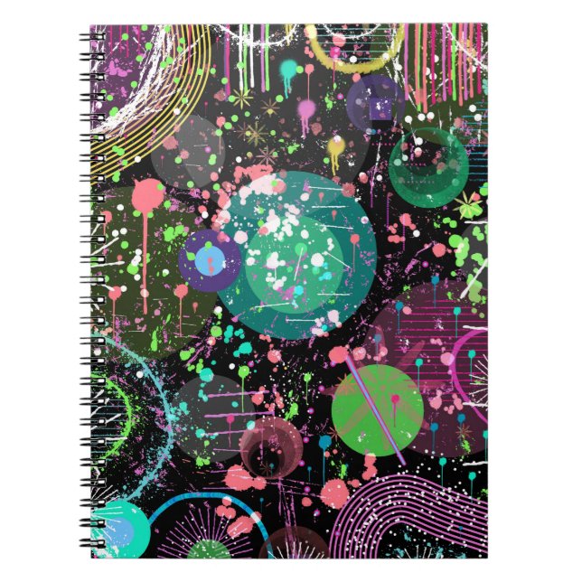 Flying Through Space: A Maximalist Abstract  Notebook (Front)