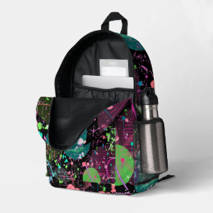 Flying Through Space: A Maximalist Abstract  Printed Backpack
