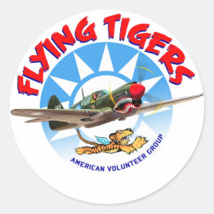 Flying Tigers Classic Round Sticker