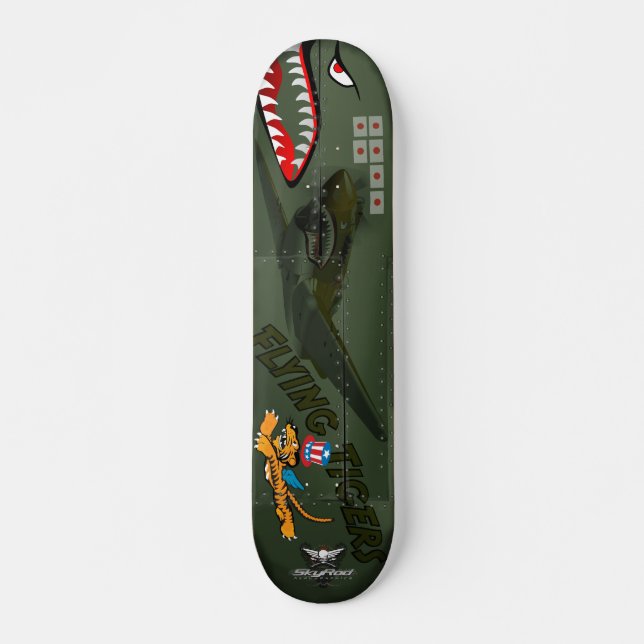 Flying Tigers P-40 Skateboard (Front)