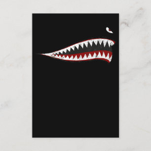 Flying Tigers Shark Mouth - Gifts For Shark Lover Enclosure Card