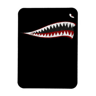 Flying Tigers Shark Mouth - Gifts For Shark Lover Magnet