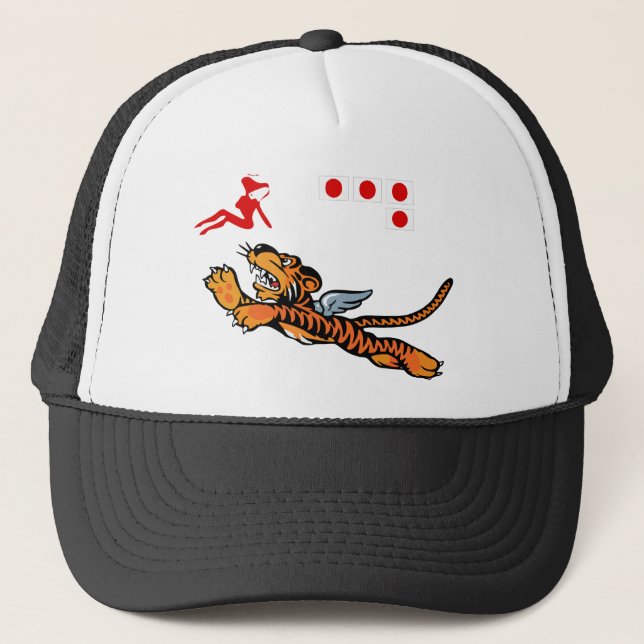 Flying Tigers WWII Nose Art Trucker Hat (Front)