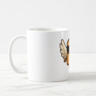 Flying Toast with Wings Cute Cartoon Illustration Coffee Mug