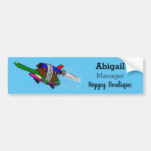 Flying tortoise bumper sticker