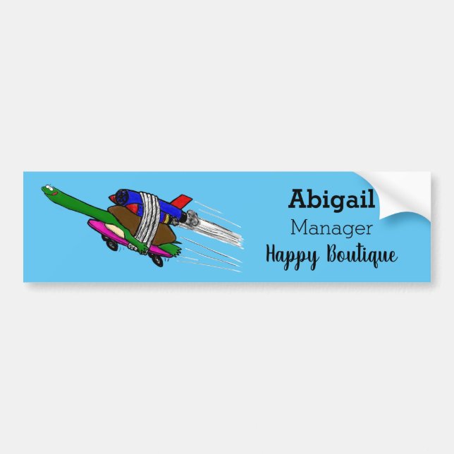 Flying tortoise bumper sticker (Front)