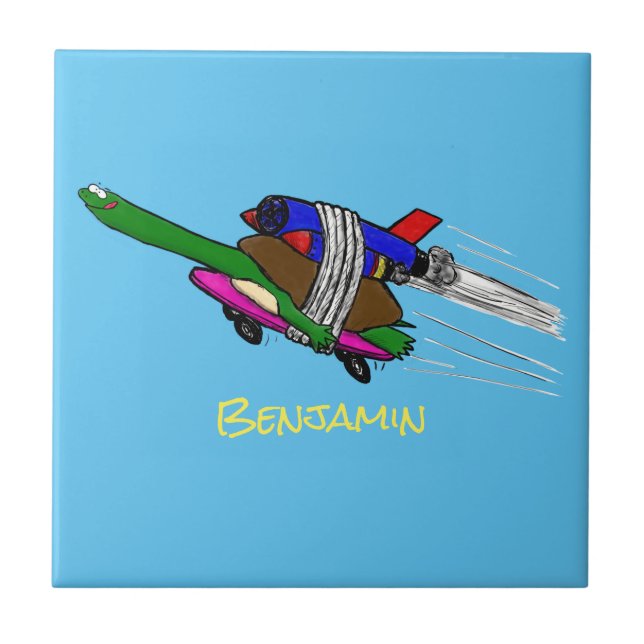 Flying tortoise ceramic tile (Front)
