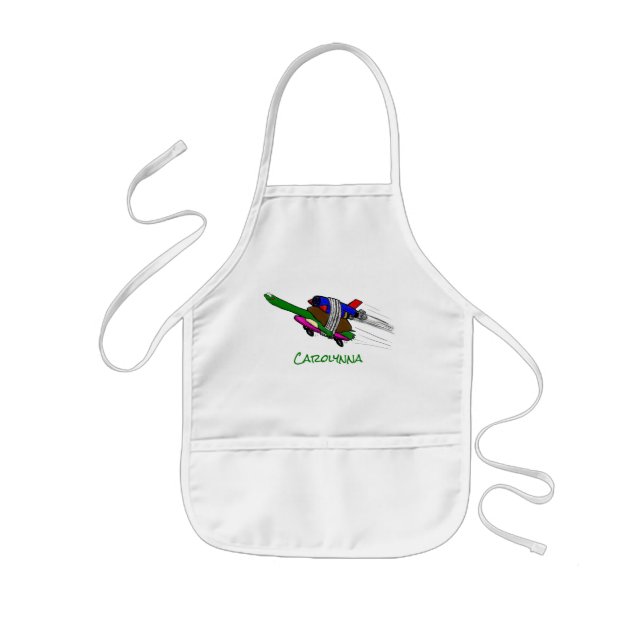 Flying tortoise kids apron (Front)