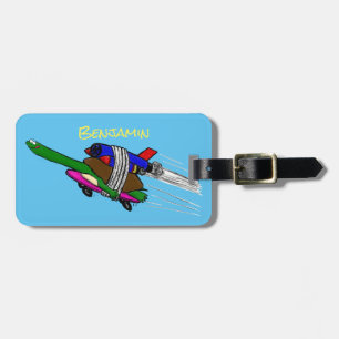 Flying tortoise luggage tag