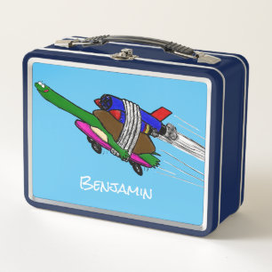 Flying tortoise metal lunch box