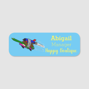 Flying tortoise name tag