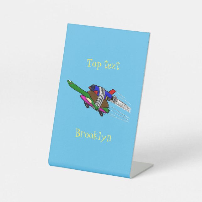 Flying tortoise pedestal sign (Front)