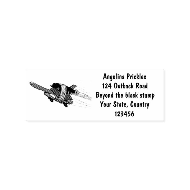 Flying tortoise rubber stamp (Imprint)