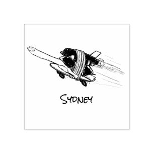 Flying tortoise rubber stamp