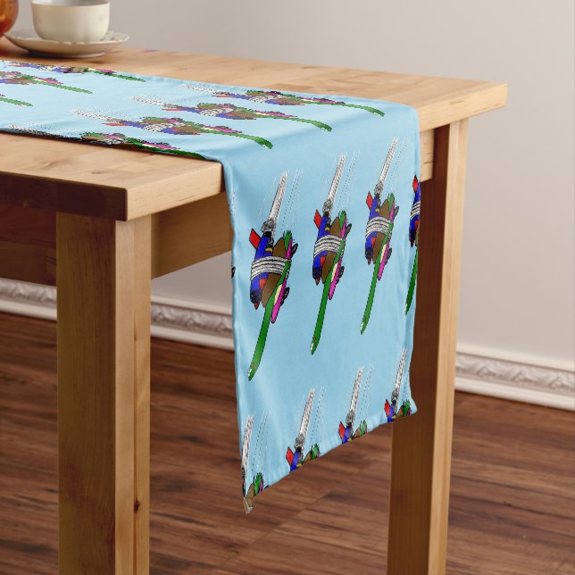 Flying tortoise short table runner (In Situ)