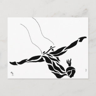 Flying Trapeze Splits Postcard