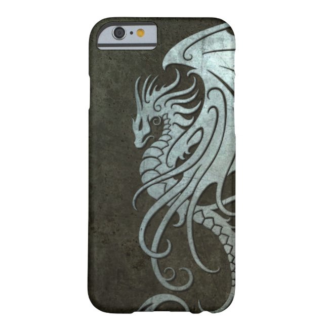 Flying Tribal Dragon – Industrial Steel Effect Case-Mate iPhone Case (Back)