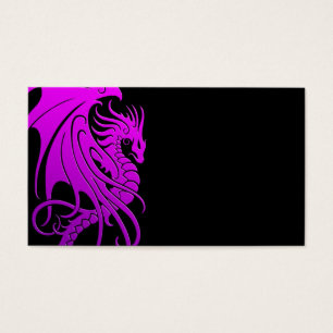 Flying Tribal Dragon - purple on black