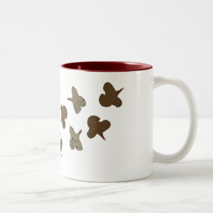 Flying Turkeys Two-Tone Coffee Mug