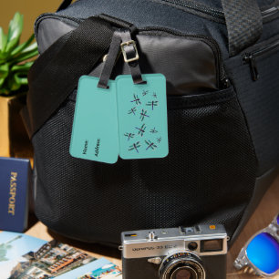 Flying Turquoise Dragonfly Luggage Tag