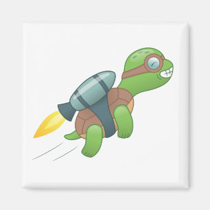 Flying Turtle with a Jetpack Magnet