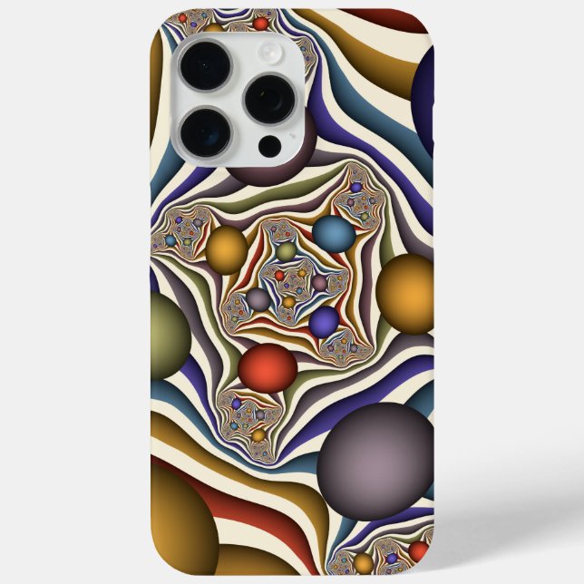 Flying Up Colourful Modern Abstract Fractal Art Case-Mate iPhone Case (Back)