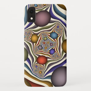 Flying Up, Colourful, Modern, Abstract Fractal Art iPhone XR Case