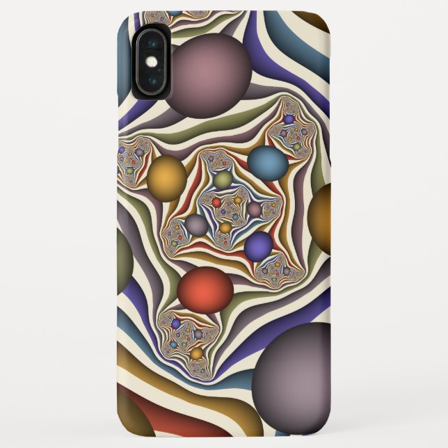 Flying Up, Colourful, Modern, Abstract Fractal Art Case-Mate iPhone Case (Back)