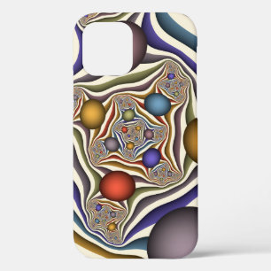 Flying Up Colourful Modern Abstract Fractal Art iPhone 12 Case