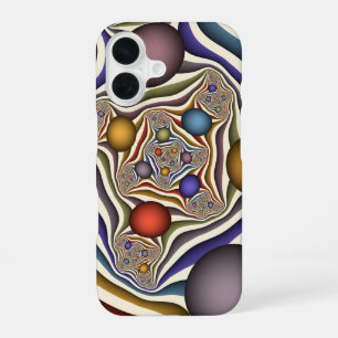 Flying Up, Colourful, Modern, Abstract Fractal Art iPhone 16 Case