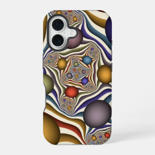 Flying Up, Colourful, Modern, Abstract Fractal Art iPhone 16 Case