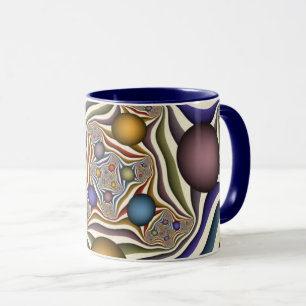 Flying Up, Colourful, Modern, Abstract Fractal Art Mug