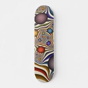 Flying Up, Colourful, Modern, Abstract Fractal Art Skateboard