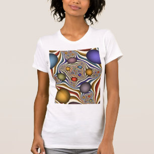 Flying Up, Colourful Modern Abstract Fractal Art T-Shirt