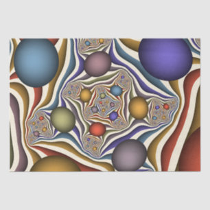 Flying Up Colourful Modern Abstract Fractal Art Tissue Paper