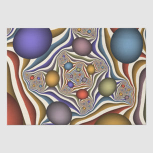 Flying Up Colourful Modern Abstract Fractal Art Tissue Paper