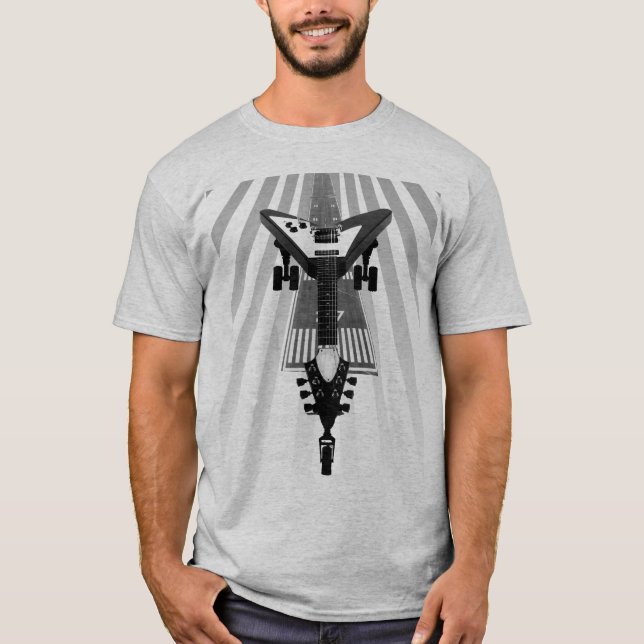 Flying V Jet Aeroplane T-Shirt (Front)