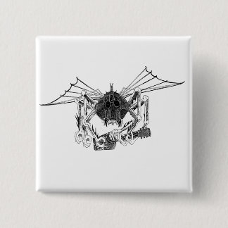 FLYING WETA WITH GUITAR 15 CM SQUARE BADGE