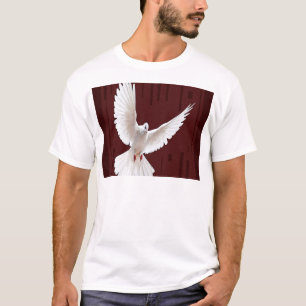 Flying White Dove Chocolate Colour Gifts T-Shirt