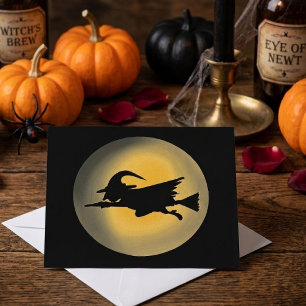 Flying Wicked Witch Silhouette Postcard
