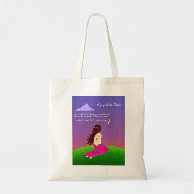 Flying Wish Paper Tote Bag (Front)