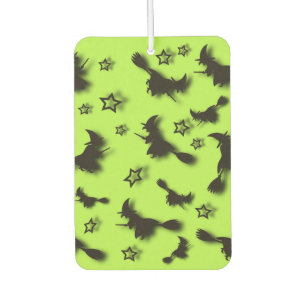 Flying witch among stars at Halloween night 3D Car Air Freshener