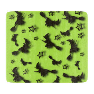 Flying witch among stars at Halloween night 3D Cutting Board
