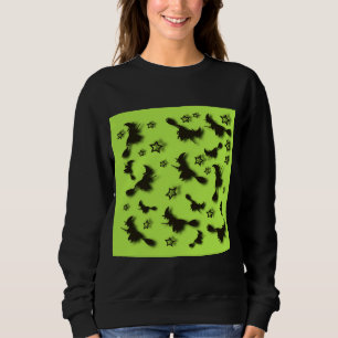 Flying witch among stars at Halloween night 3D Sweatshirt